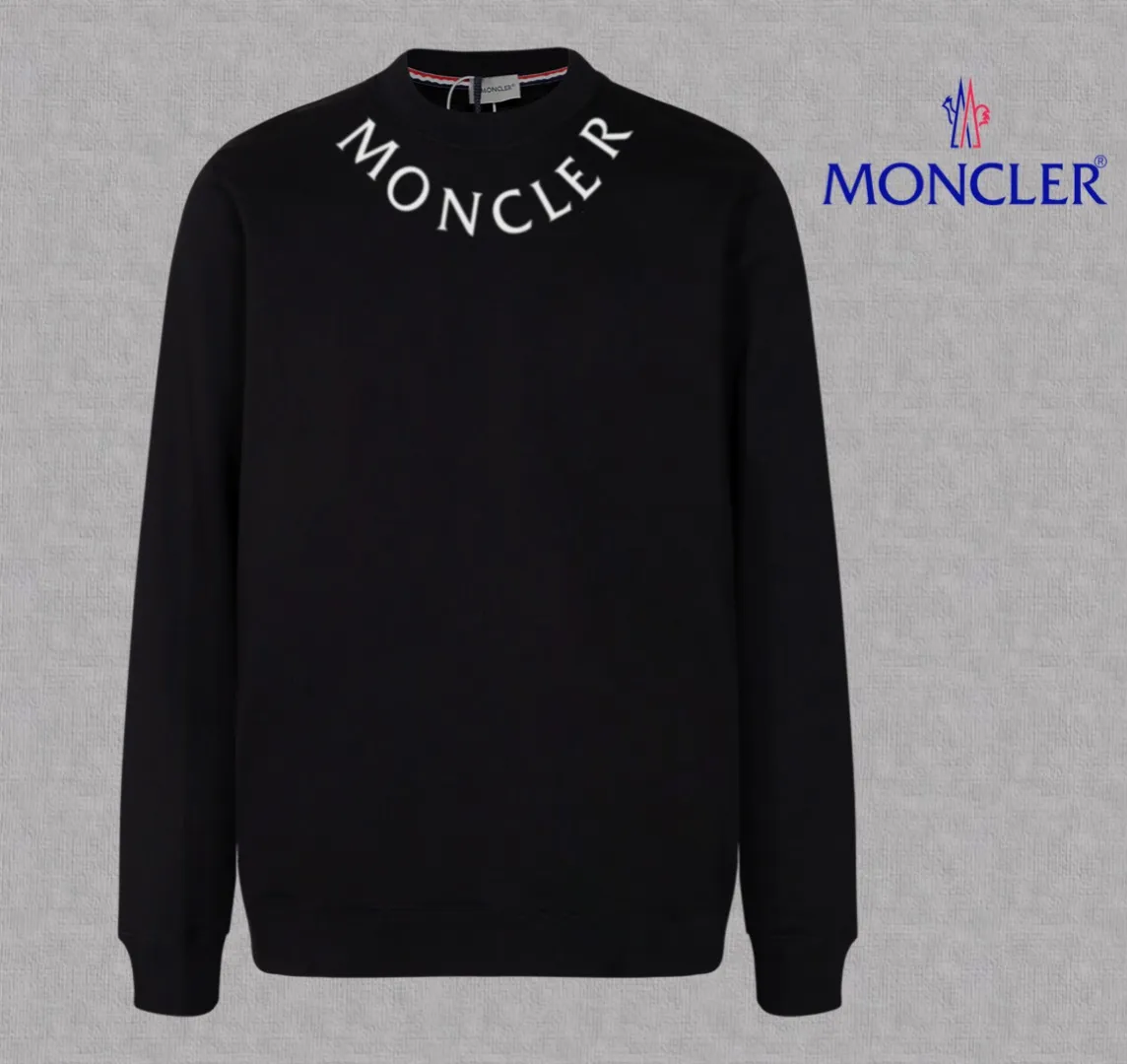 【 In Stock】 〖 𝐌𝐎𝐍𝐂𝐋𝐄𝐑~ 〗 440g ， 😎 ， ， Factory 2025 T ， ， Premium LOGO， Same Style ：Black White Size：S M L XL 2XL